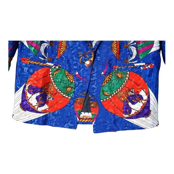 Vintage Blazer Baroque HotAirBalloon Cherub Silky HermesStyle Adult Unisex - Picture 4 of 6